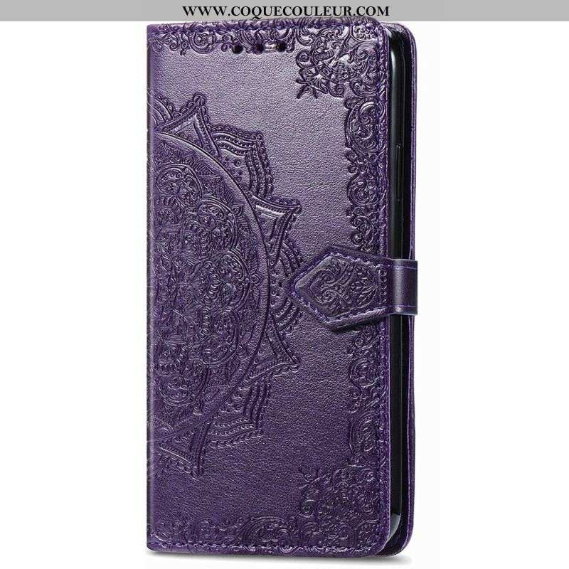 Housse iPhone 15 Pro Max Mandala Baroque à Lanière