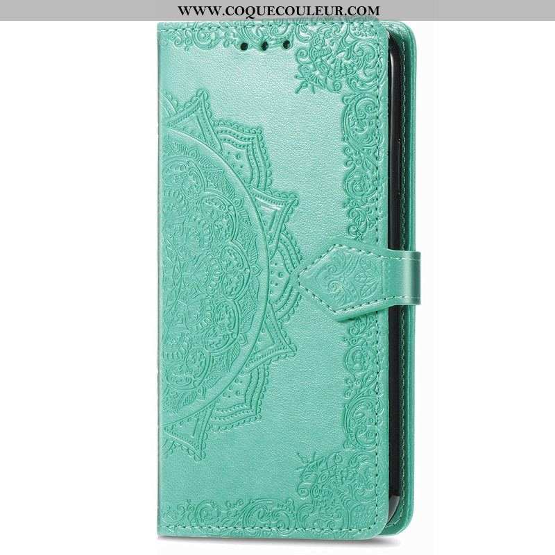 Housse iPhone 15 Pro Max Mandala Baroque à Lanière