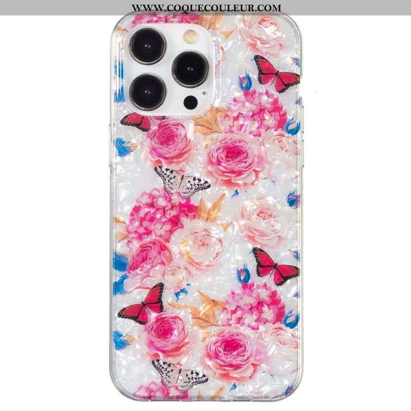 Coque iPhone 15 Pro Florale