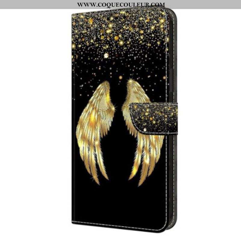 Housse iPhone 15 Pro Ailes Dorées