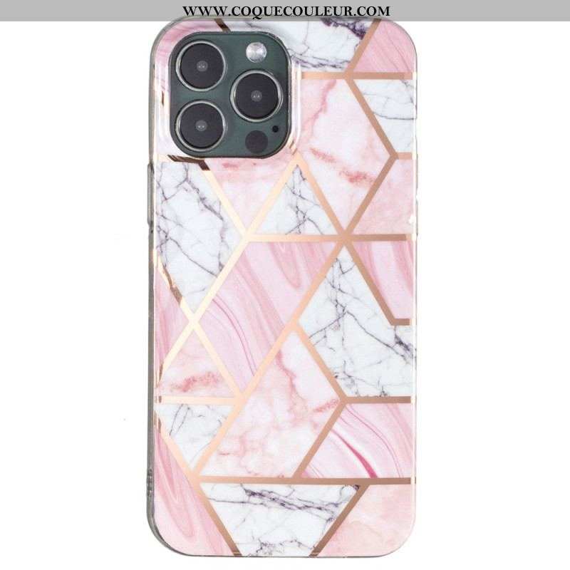 Coque iPhone 15 Pro Marbre Géométrique