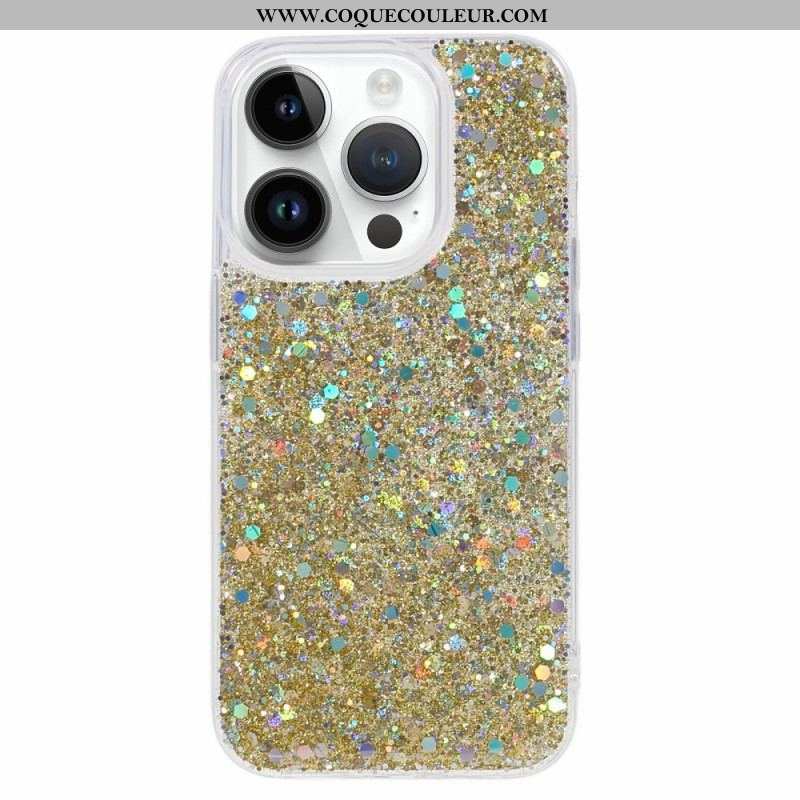 Coque iPhone 15 Pro Juste Paillettes