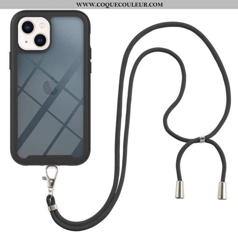 Coque iPhone 15 à Cordon Transparente