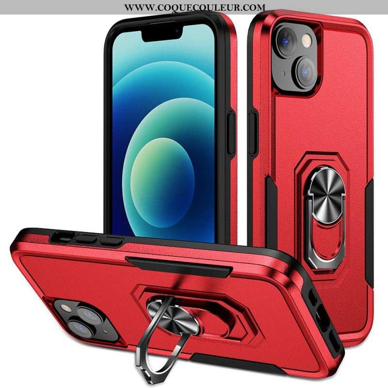 Coque iPhone 15 Anneau-Support Bicolore