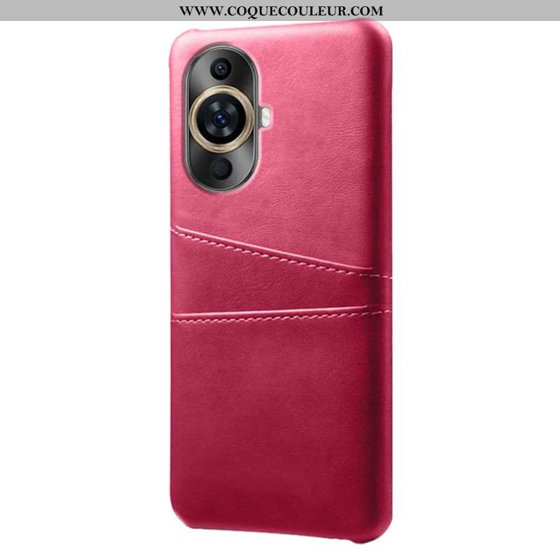 Coque Huawei Nova 12S Effet Cuir Porte-Cartes