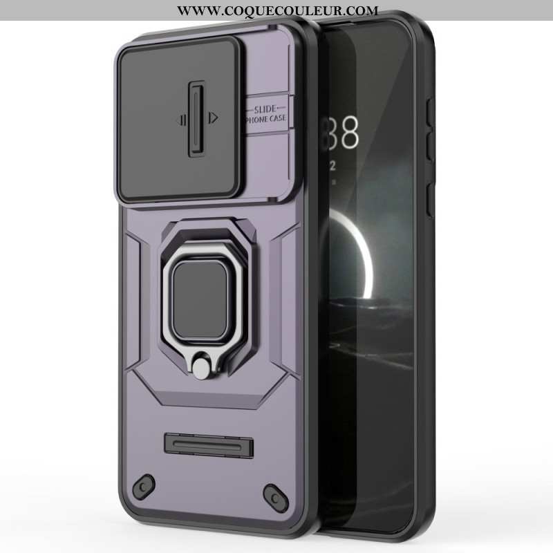Coque Huawei Pura 70 Ring Résistante avec Protection Lentille Coulissante