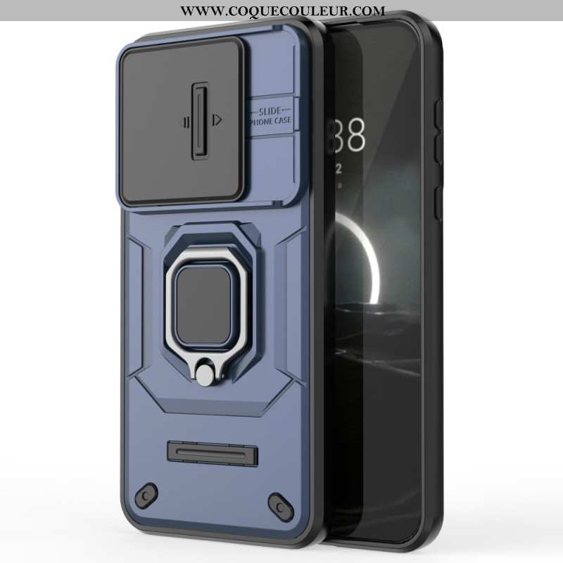 Coque Huawei Pura 70 Ring Résistante avec Protection Lentille Coulissante