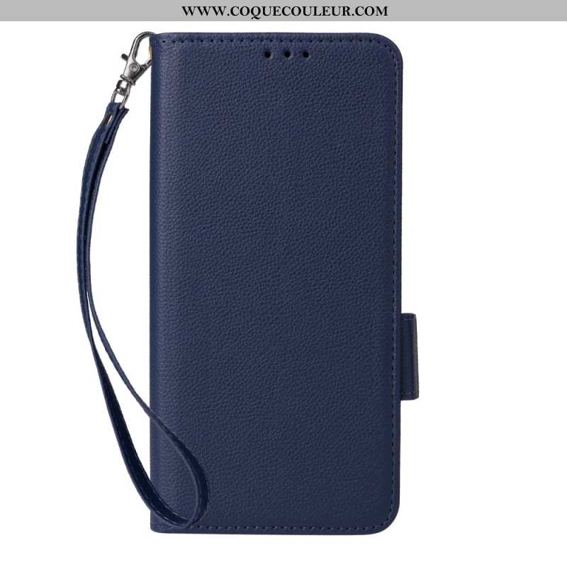 Housse OnePlus 12 5G Double Fermoir et Lanière