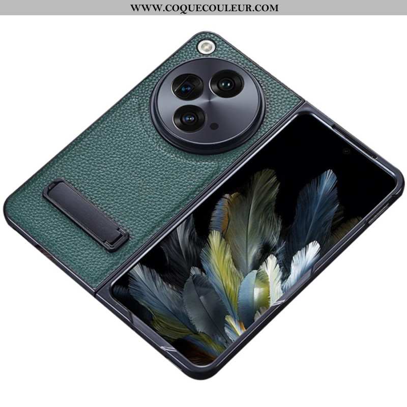 Coque OnePlus Open Simili Cuir Support