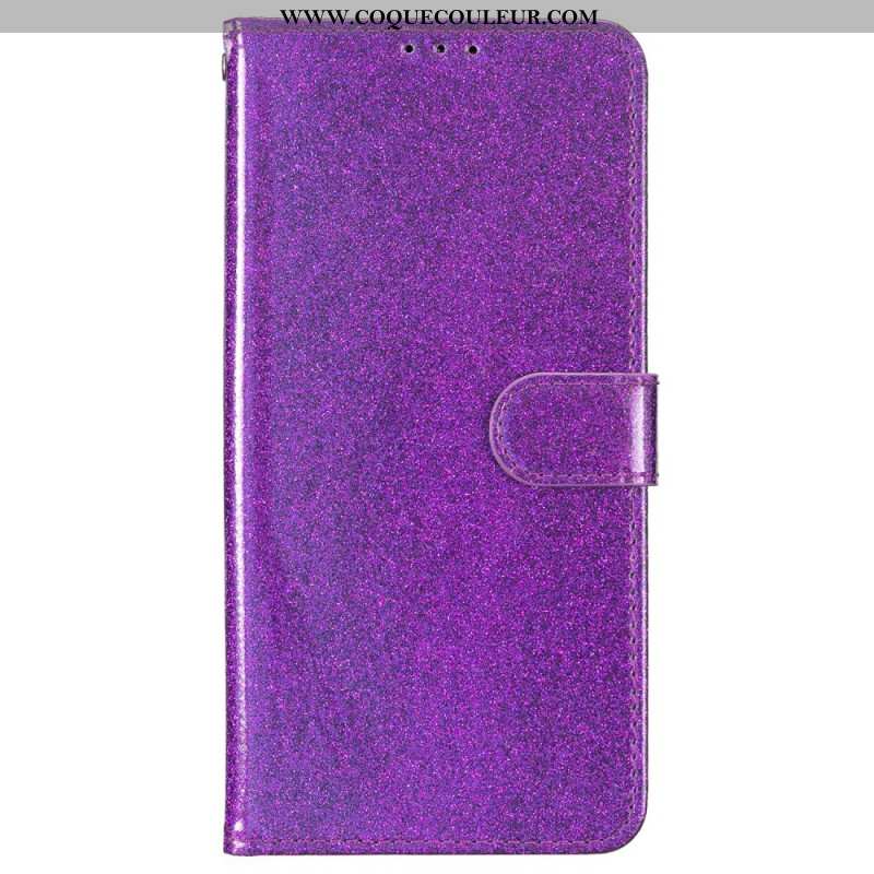 Housse Oppo A98 5G Paillettes à Lanière