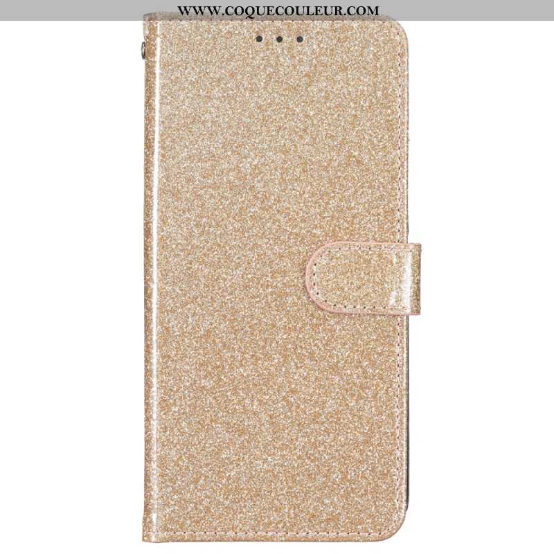 Housse Oppo A98 5G Paillettes à Lanière