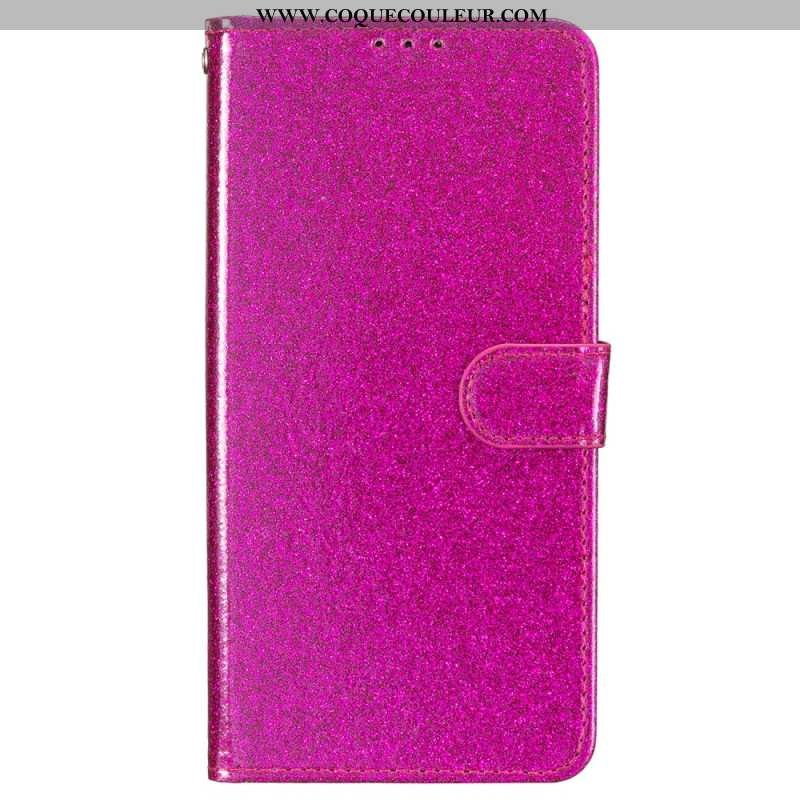 Housse Oppo A98 5G Paillettes à Lanière