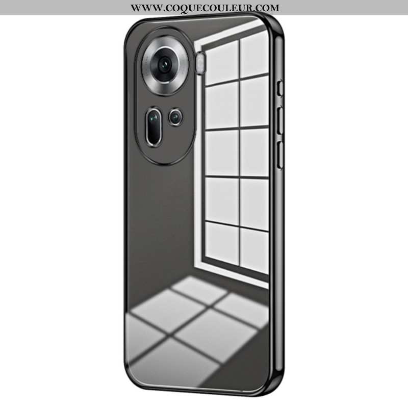 Coque Oppo Reno 11 5G Transparente Rebords Métallisés