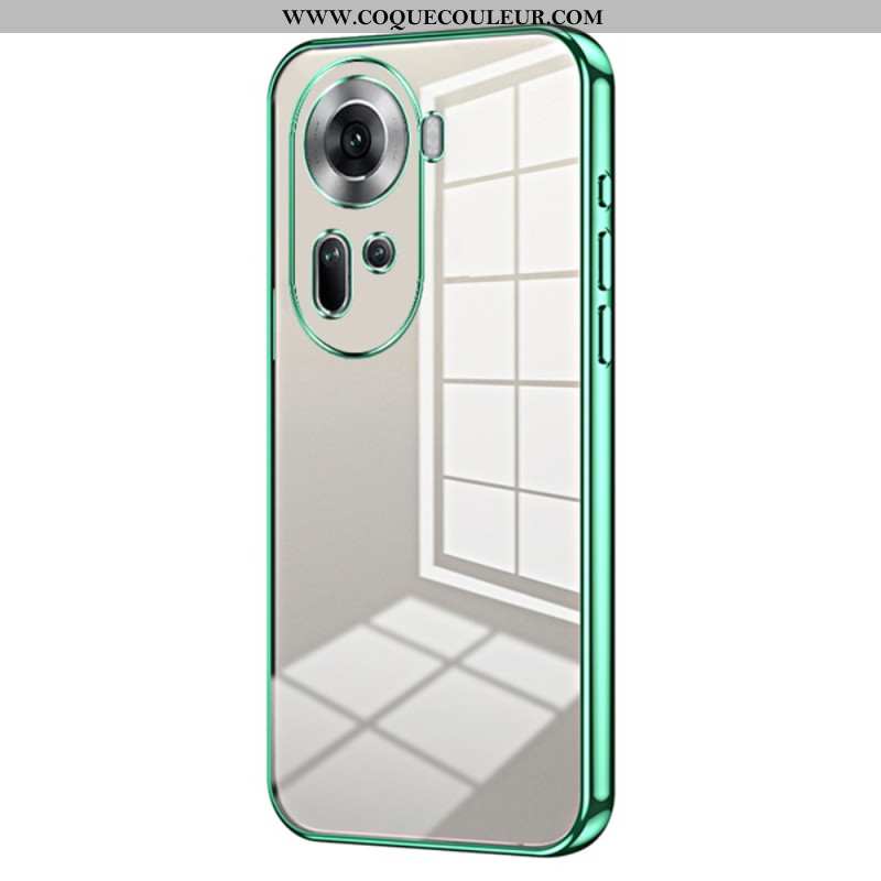 Coque Oppo Reno 11 5G Transparente Rebords Métallisés
