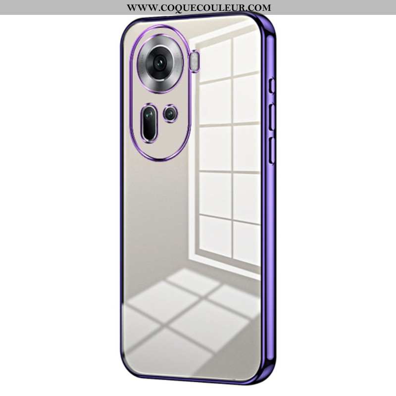 Coque Oppo Reno 11 5G Transparente Rebords Métallisés