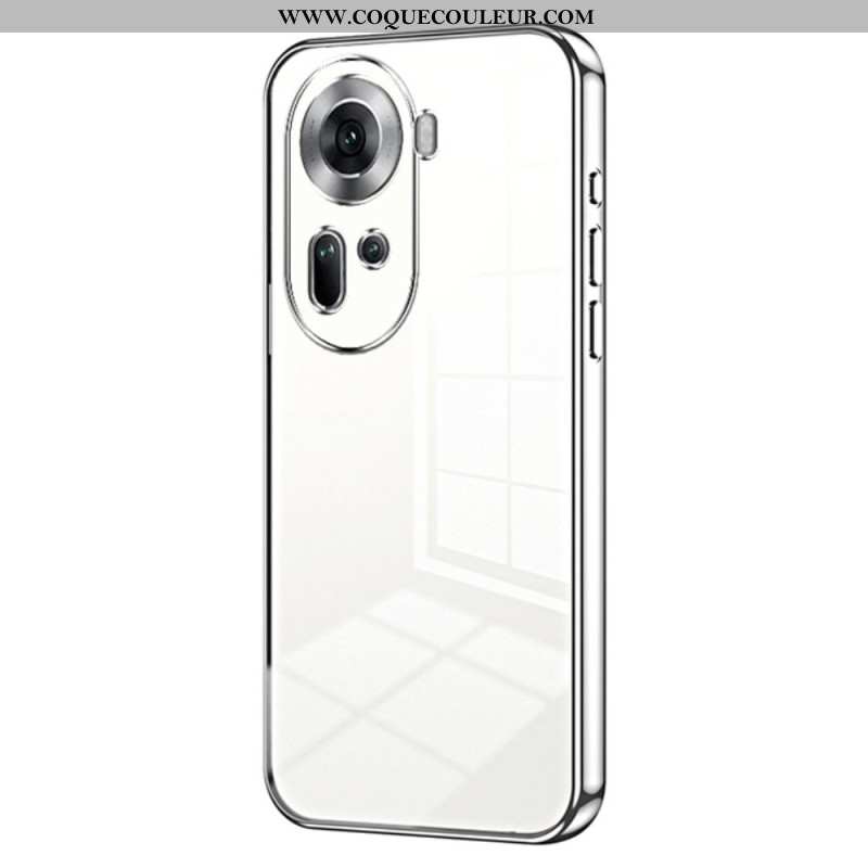 Coque Oppo Reno 11 5G Transparente Rebords Métallisés
