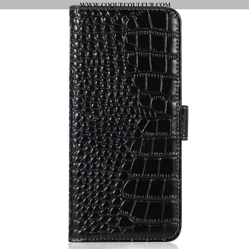 Housse Oppo Reno 11 5G Cuir Texture Crocodile