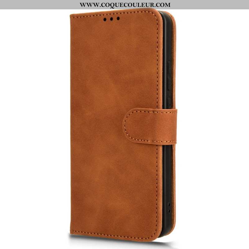 Housse Oppo Reno 11F Simili Cuir Effet Daim