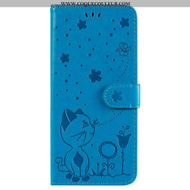 Housse Oppo Reno 12 5G Abeille et Chat
