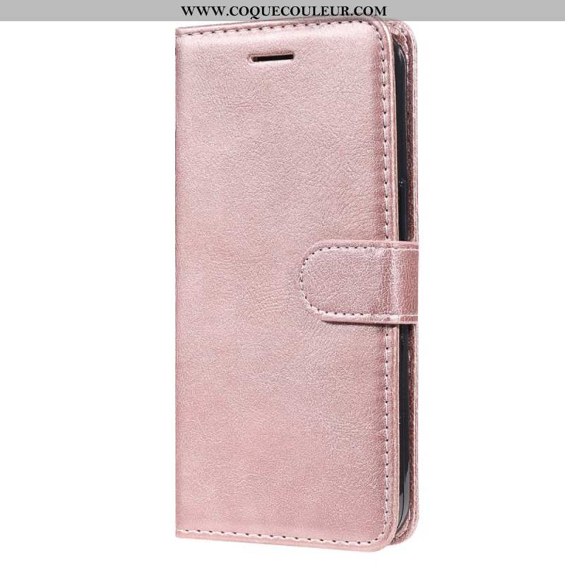 Housse Oppo Reno 12 5G Effet Cuir avec Lanière