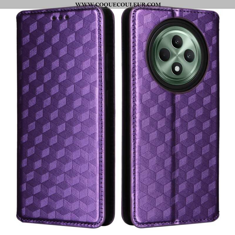 Flip Cover Oppo Reno 12F 5G 5G Motif Losanges