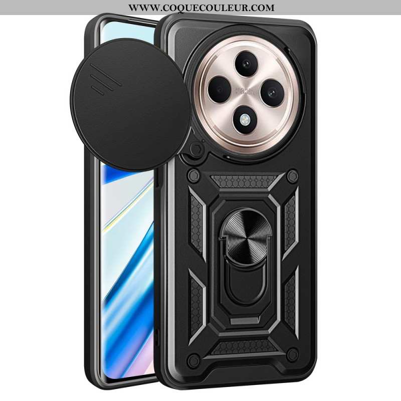 Coque Oppo Reno 12 F 5G Anneau-Support et Protection Camera Coulissante
