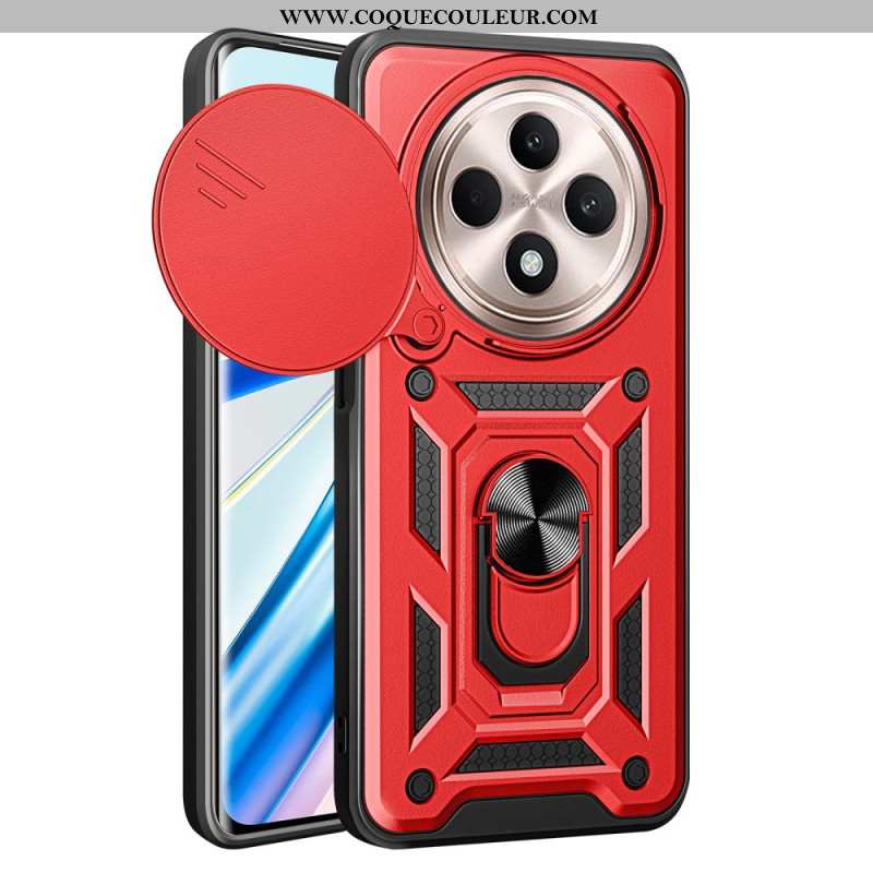 Coque Oppo Reno 12 F 5G Anneau-Support et Protection Camera Coulissante