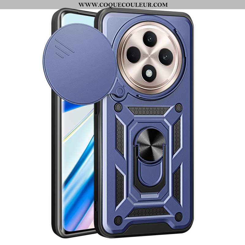 Coque Oppo Reno 12 F 5G Anneau-Support et Protection Camera Coulissante