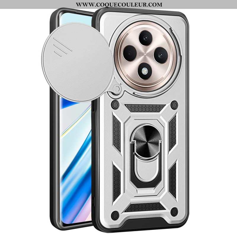 Coque Oppo Reno 12 F 5G Anneau-Support et Protection Camera Coulissante