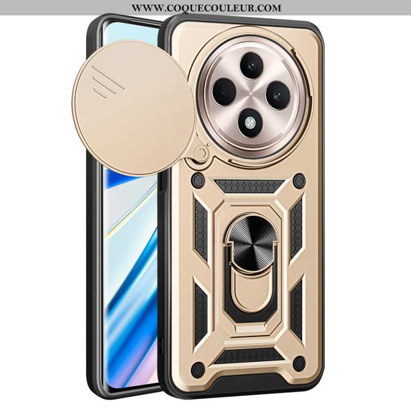 Coque Oppo Reno 12 F 5G Anneau-Support et Protection Camera Coulissante