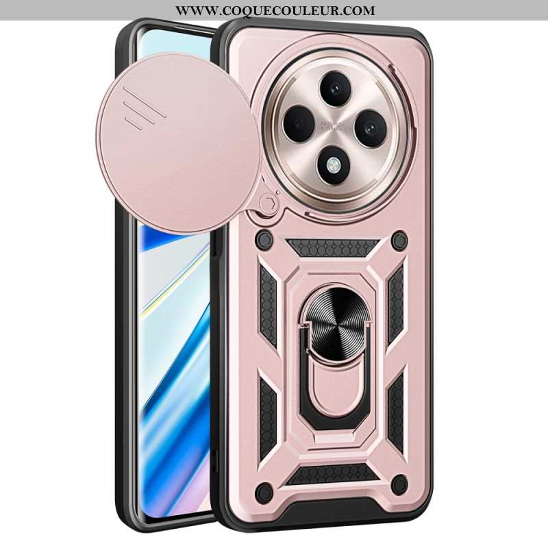 Coque Oppo Reno 12 F 5G Anneau-Support et Protection Camera Coulissante