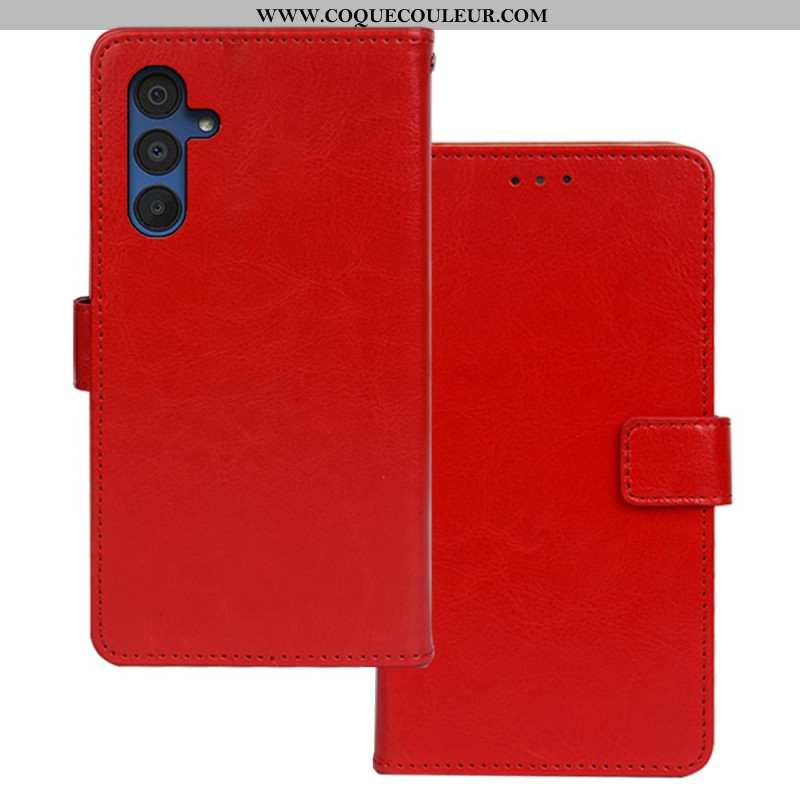 Housse Samsung Galaxy A15 5G Effet Cuir IDEWEI