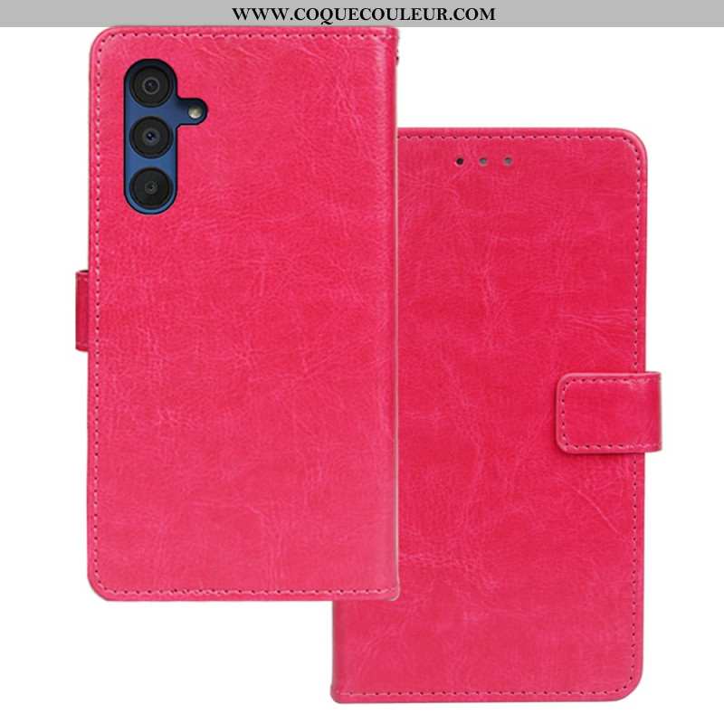 Housse Samsung Galaxy A15 5G Effet Cuir IDEWEI