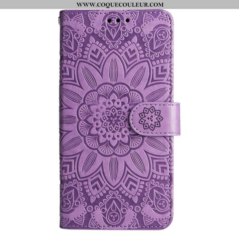 Housse Samsung Galaxy A15 5G Impression Mandala avec Lanière