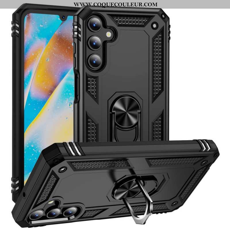 Coque Samsung Galaxy A15 5G Style Métal avec Anneau-Support