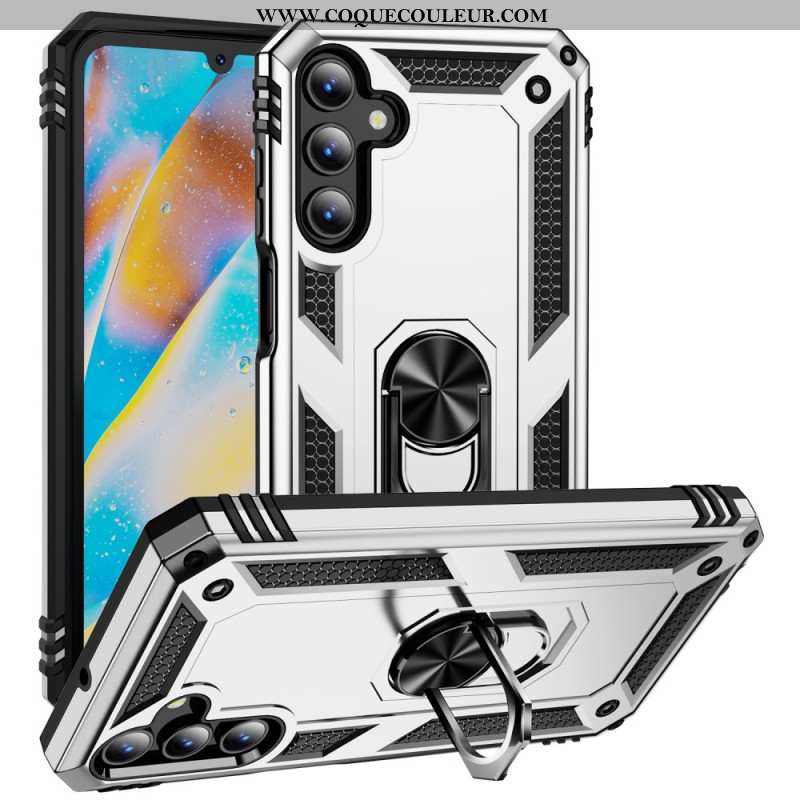 Coque Samsung Galaxy A15 5G Style Métal avec Anneau-Support