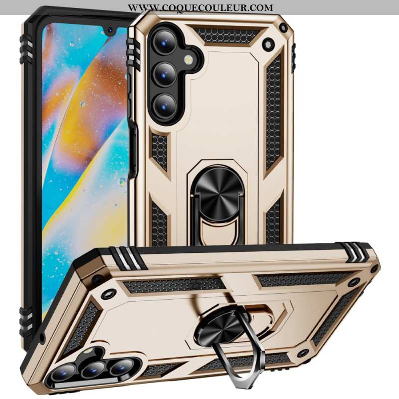 Coque Samsung Galaxy A15 5G Style Métal avec Anneau-Support