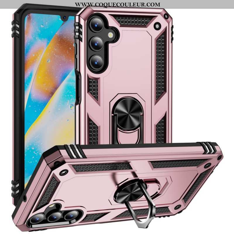 Coque Samsung Galaxy A15 5G Style Métal avec Anneau-Support