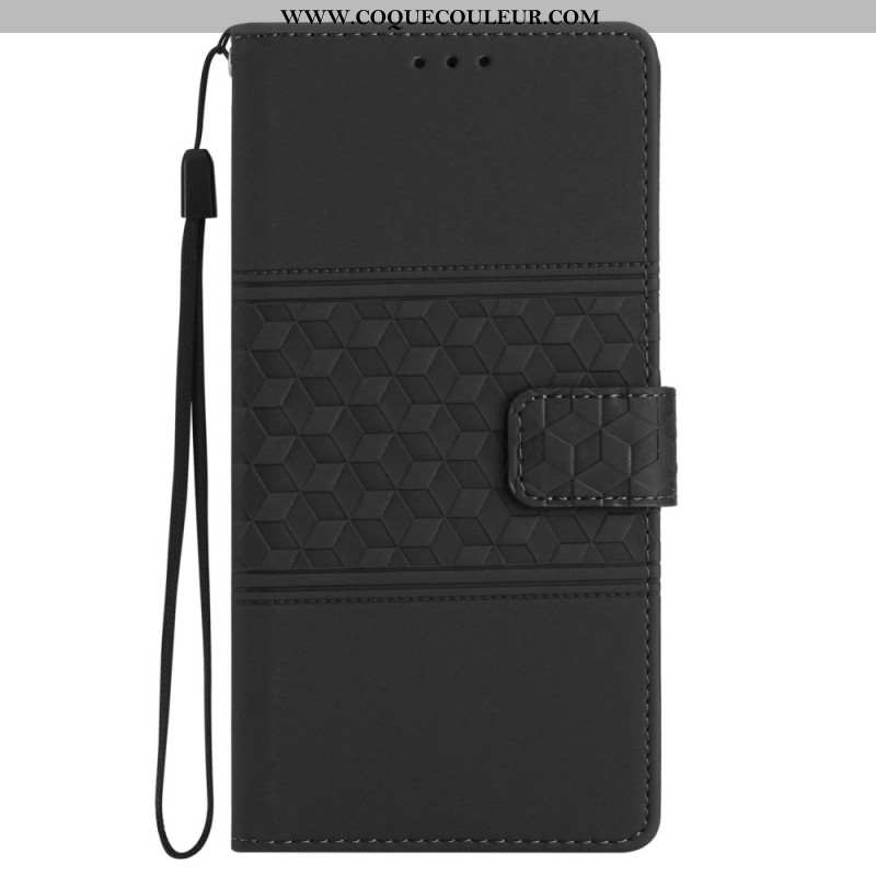 Housse Samsung Galaxy S24 5G motif Losanges à Lanière