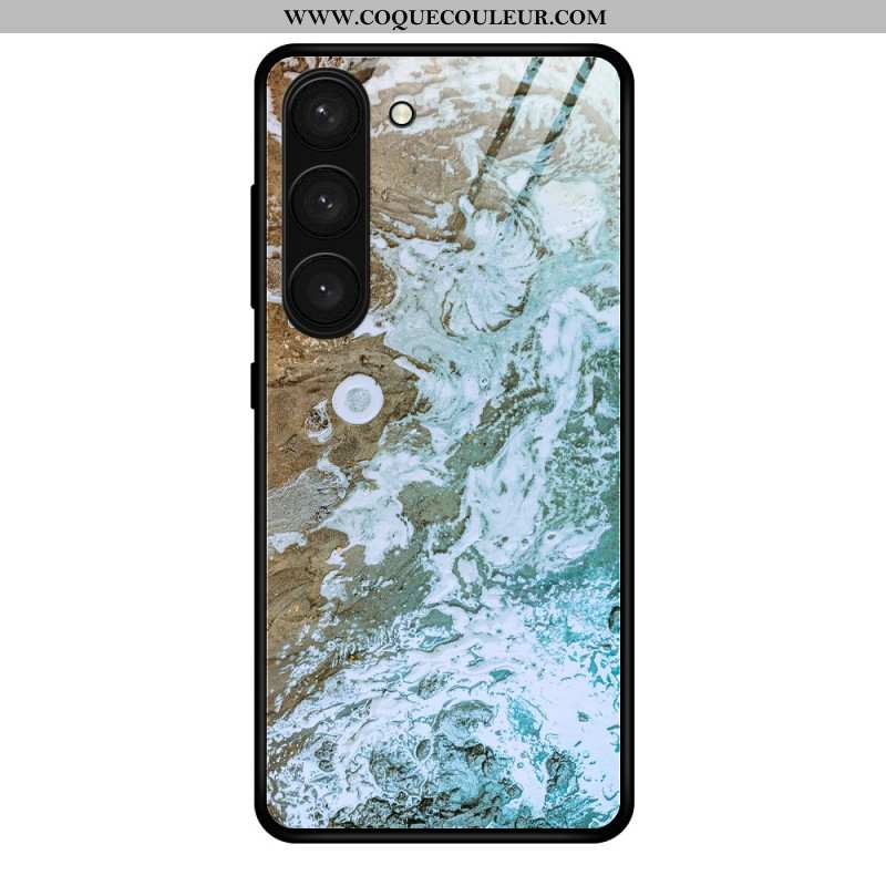 Coque Samsung Galaxy S24 5G Verre Trempé Motif Marbré