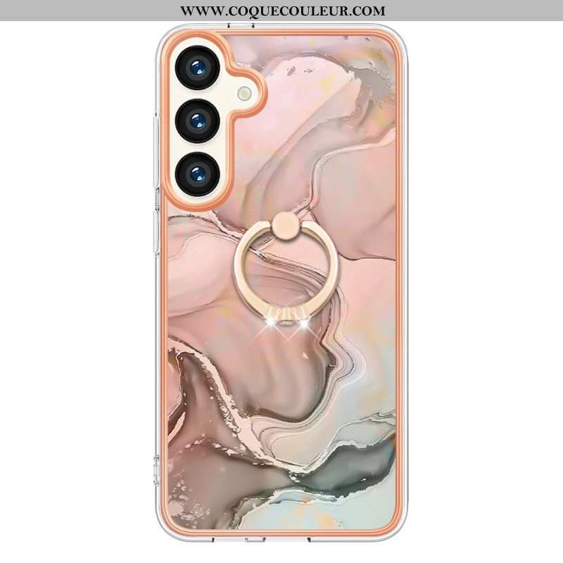 Coque Samsung Galaxy S24 Plus 5G Anneau-Support Style Marbre