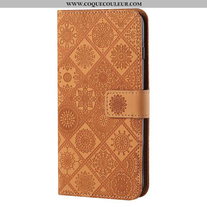 Housse Samsung Galaxy S24 Plus 5G Fleurs Ethniques