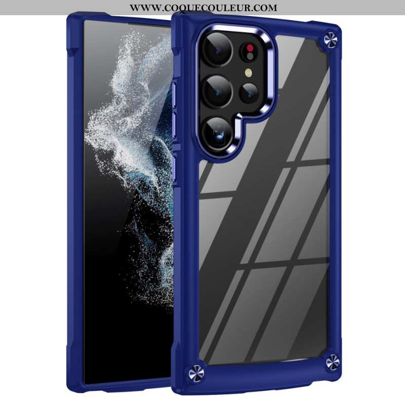 Coque Samsung Galaxy S24 Ultra 5G avec Cadre de Lentille en Alliage