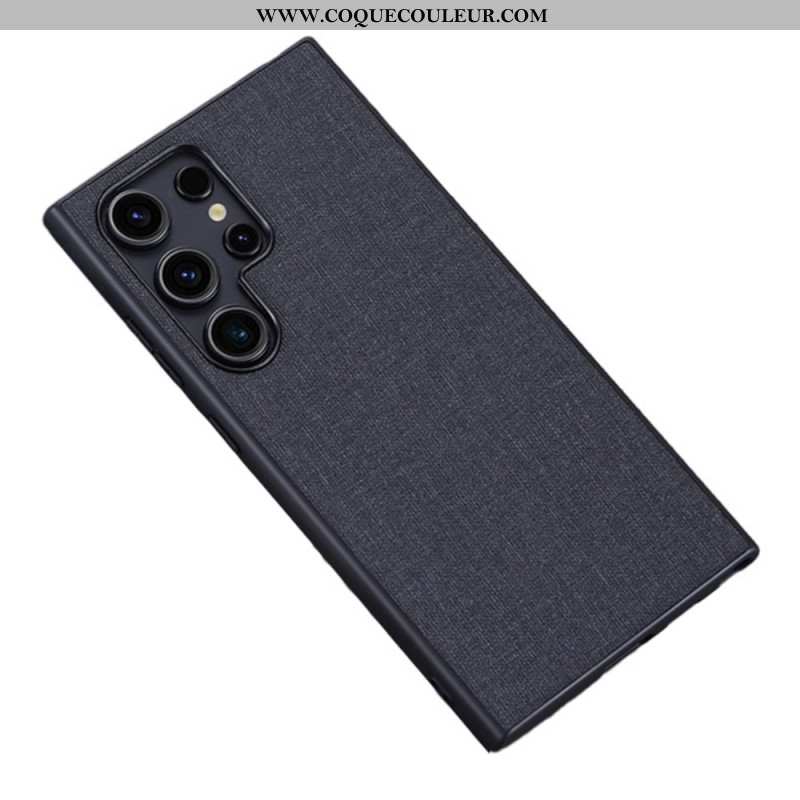 Coque Samsung Galaxy S24 Ultra 5G Plastique et Tissu