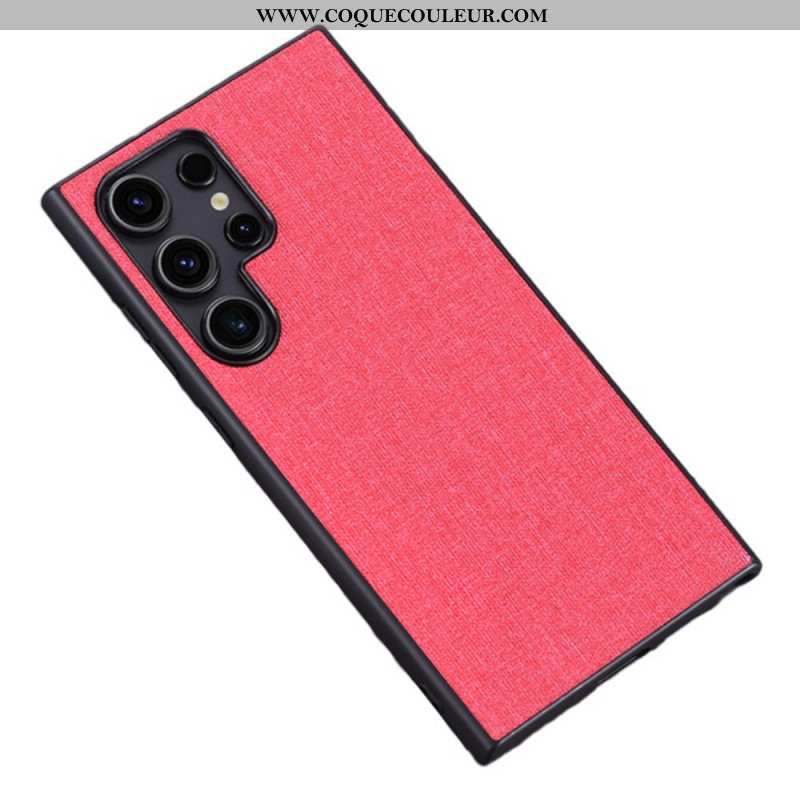 Coque Samsung Galaxy S24 Ultra 5G Plastique et Tissu