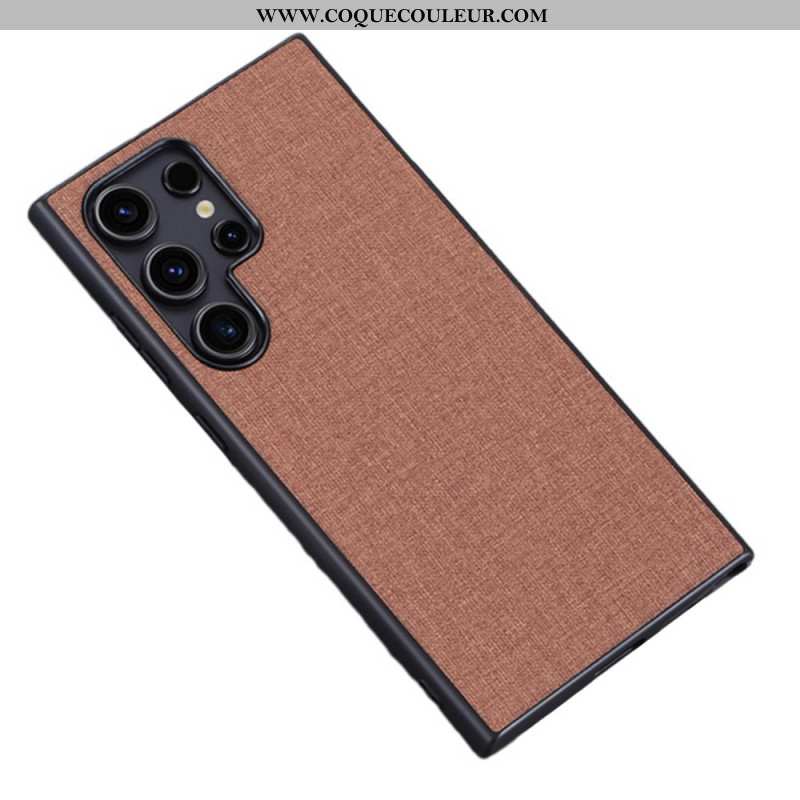 Coque Samsung Galaxy S24 Ultra 5G Plastique et Tissu