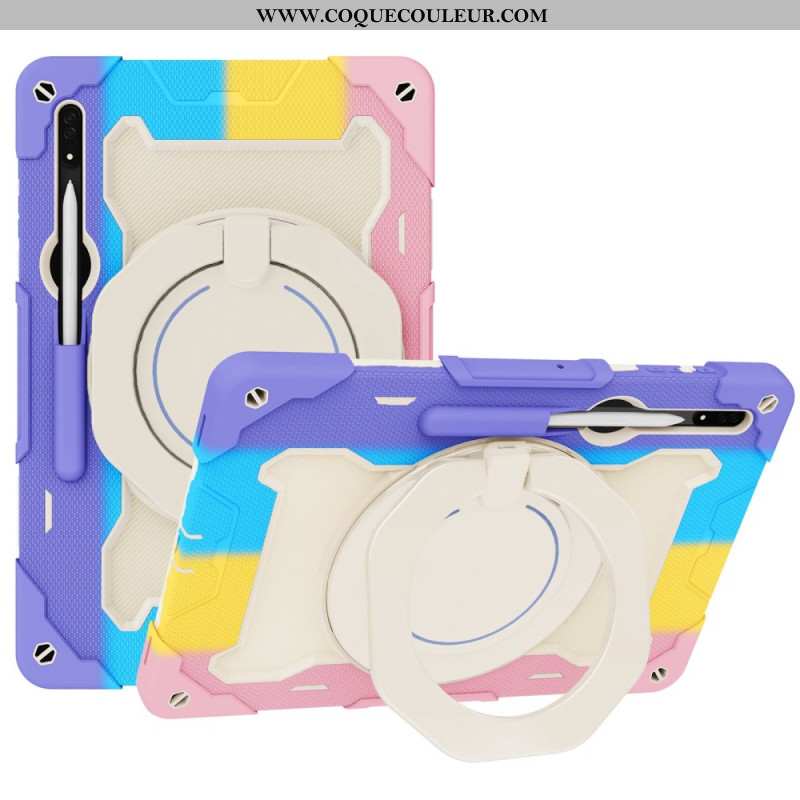 Coque Samsung Galaxy Tab S8 Ultra Poignée Rotative Multifonctionnelle
