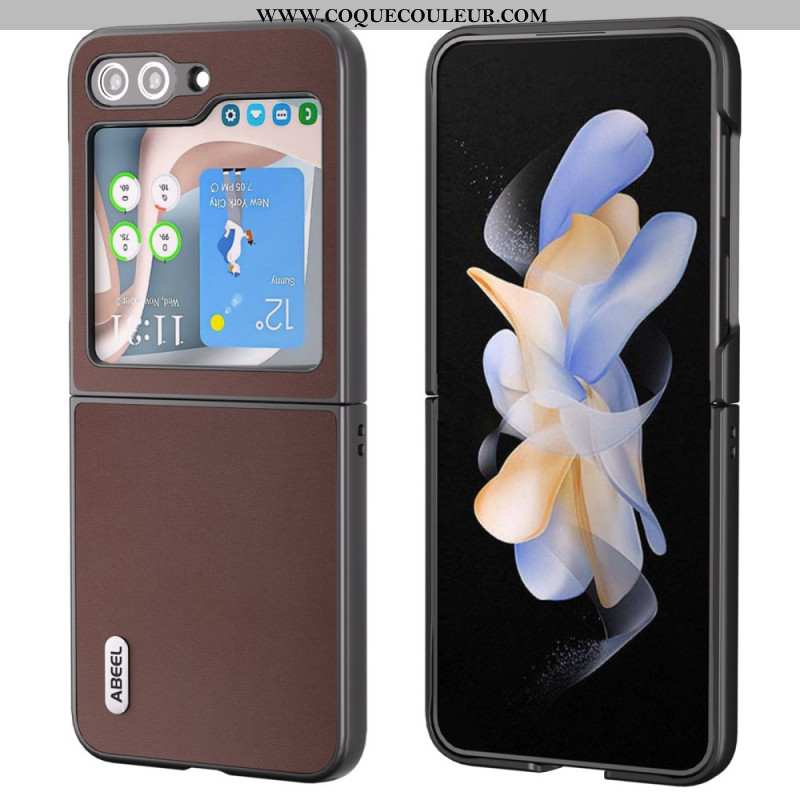 Coque Samsung Galaxy Z Flip 5 Cuir ABEEL
