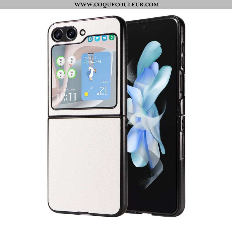 Coque Samsung Galaxy Z Flip 6 Style Cuir Discret
