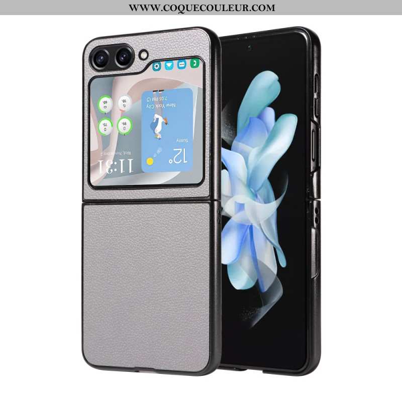 Coque Samsung Galaxy Z Flip 6 Style Cuir Discret